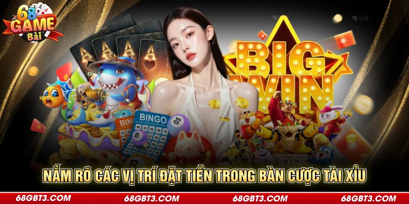 Nắm rõ các vị trí đặt tiền trong bàn cược tài xỉu